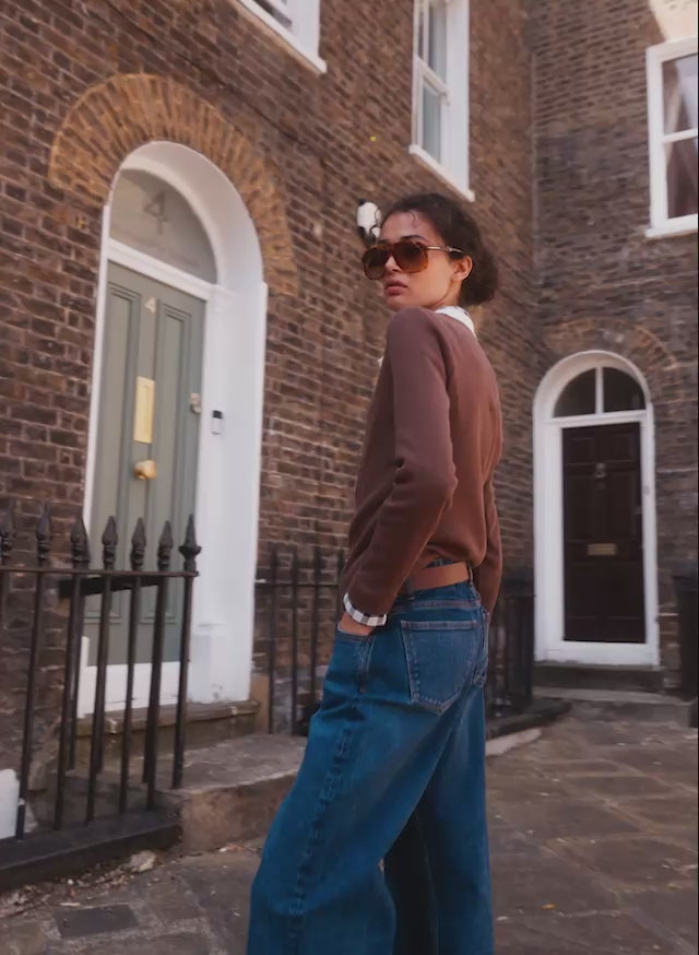 Ellison Contrast Collar Rib Polo Top