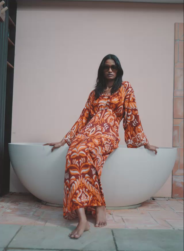 Ariadne Printed Kaftan Dress