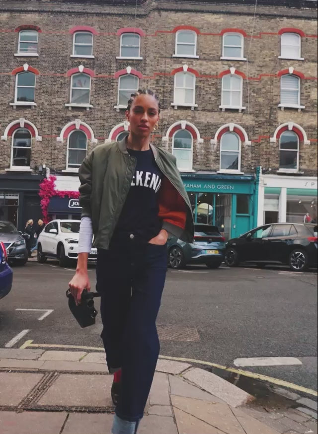 Eve Cropped Bomber Jacket