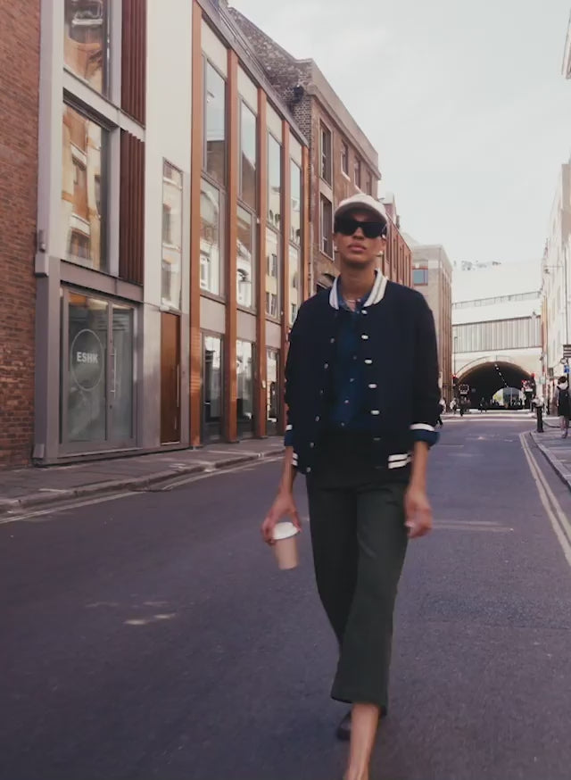 Jena Organic Cotton Stretch Wide Crop Jeans