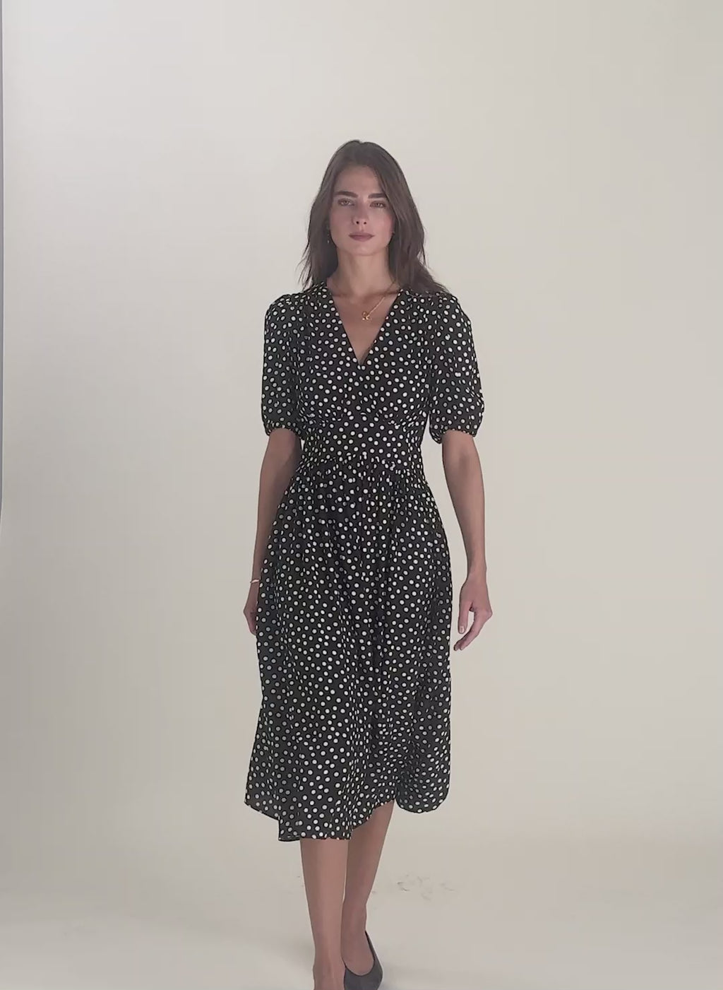 Lina Printed Midi Dress