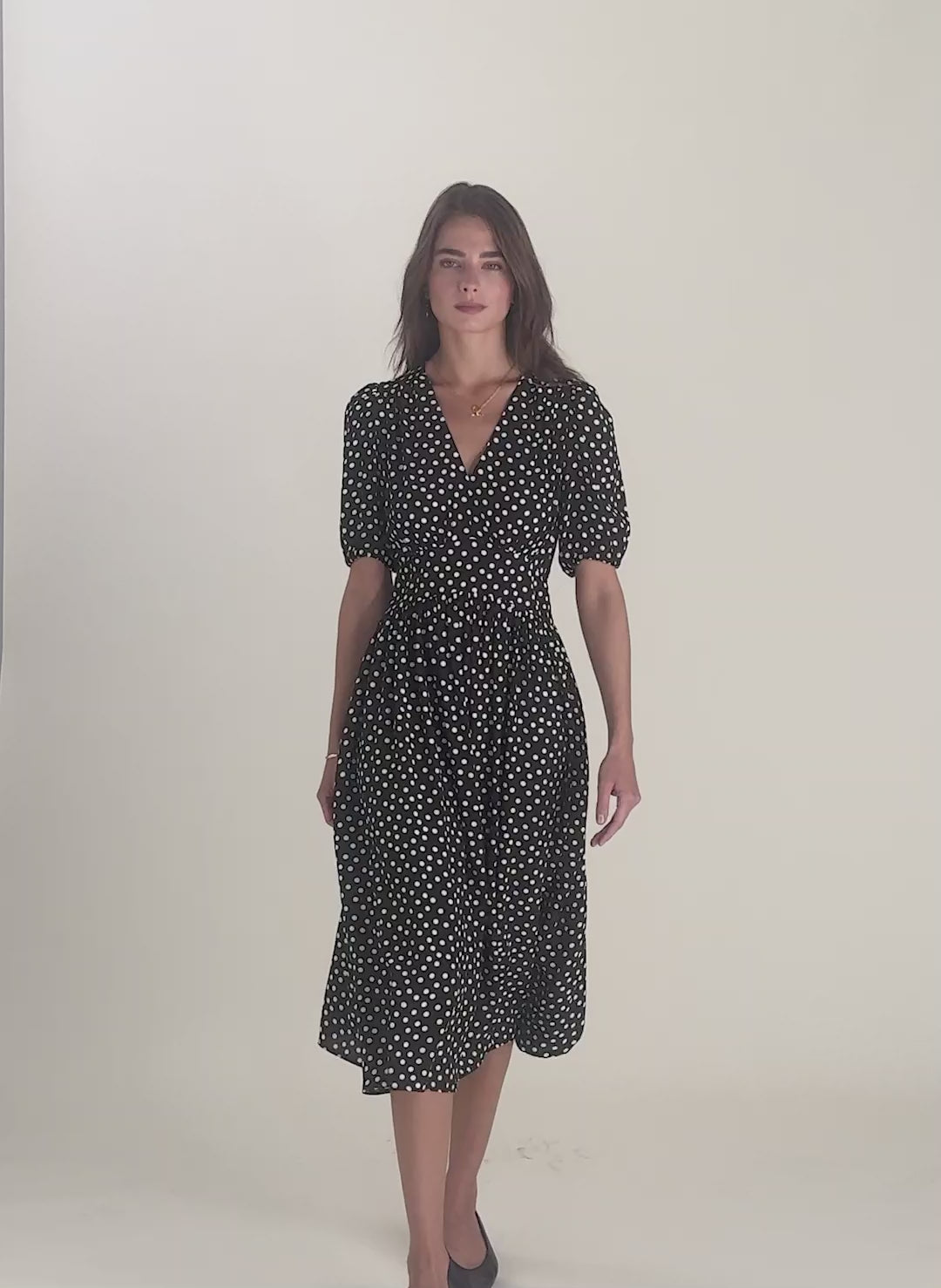 Lina Printed Midi Dress