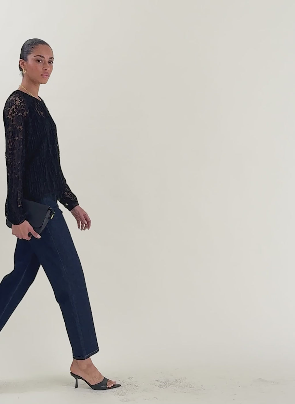 Coline Recycled Lace Sheer Top