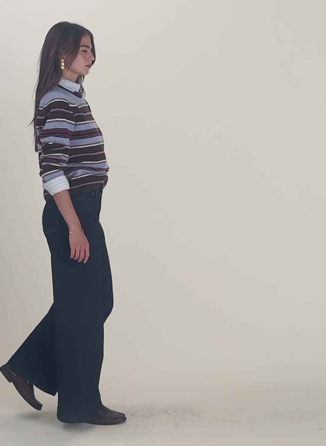 Flora Striped Crew Neck Jumper