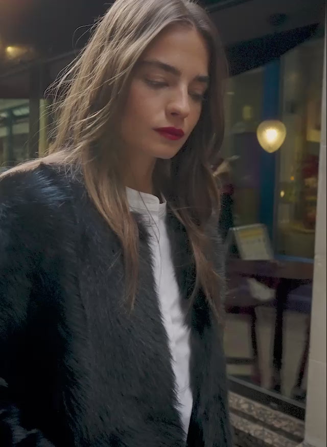 Danni Cropped Sheepskin Coat