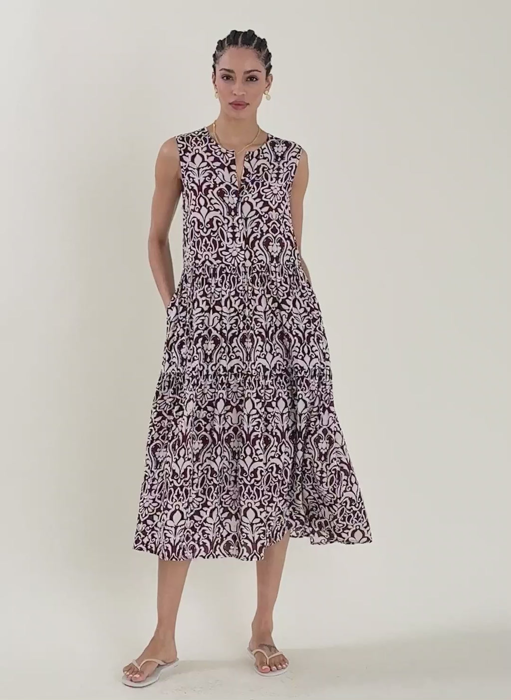 Annmarie Sleeveless Printed Dress