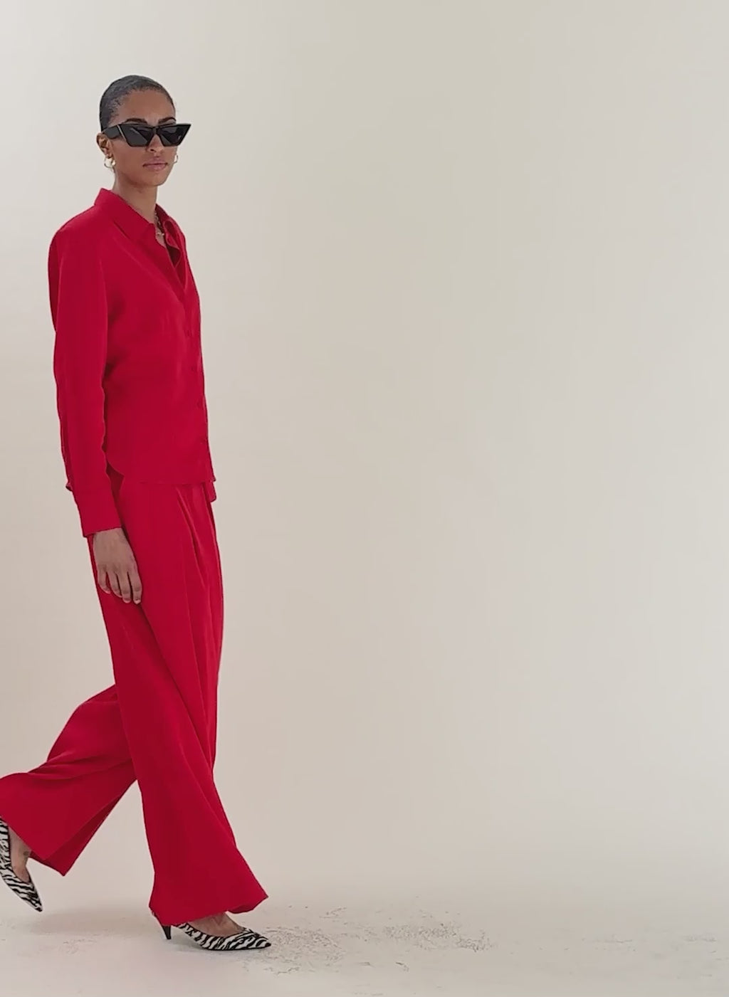 Safie Palazzo Sateen Trousers
