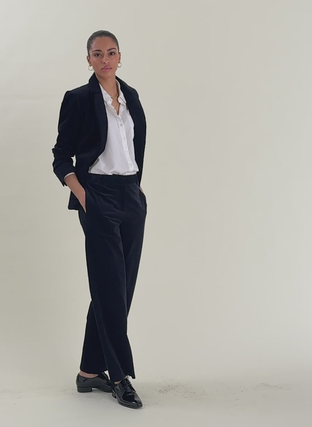 Melis Organic Cotton Corduroy Wide Leg Trousers