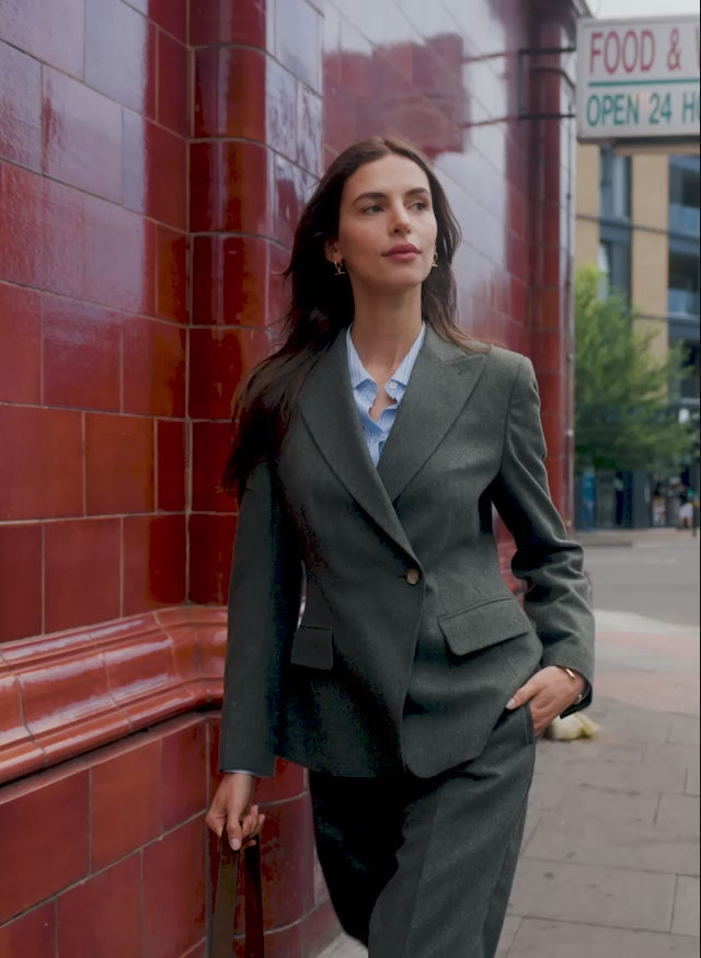 Eva Cinched Waist Wool Blazer