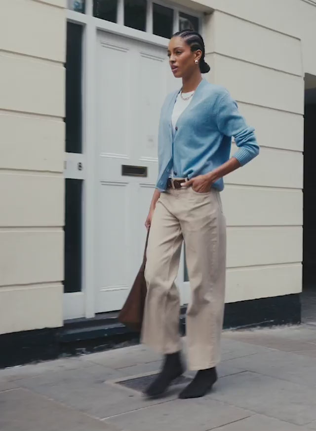 Organic Stretch Cotton Wide Leg Slouch Jeans