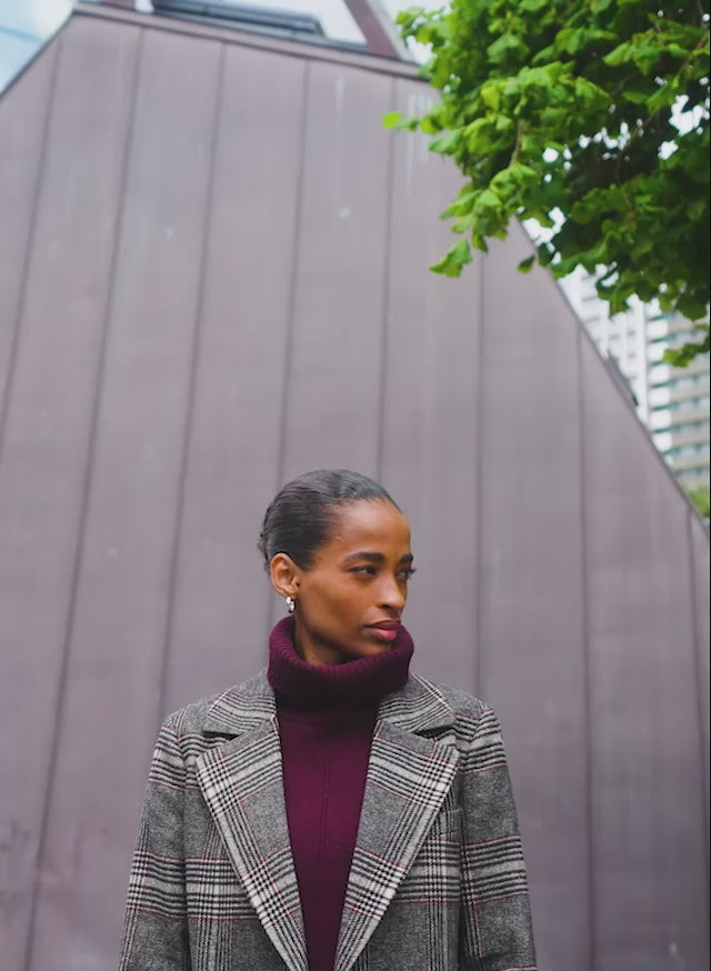 Aye Check Coat - Brown Check | Baukjen