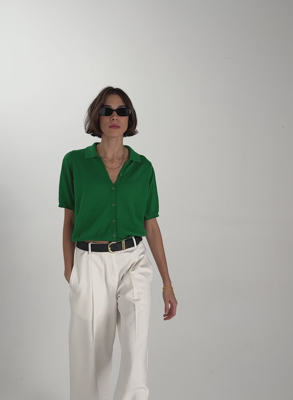 Sara Organic Cotton Short Sleeve Cardigan