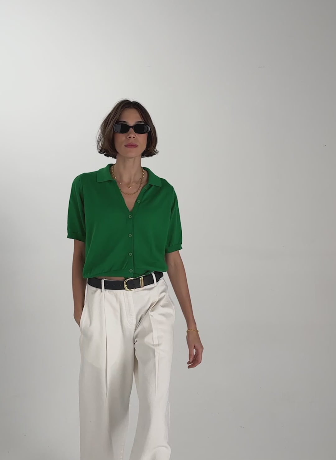 Sara Organic Cotton Short Sleeve Cardigan