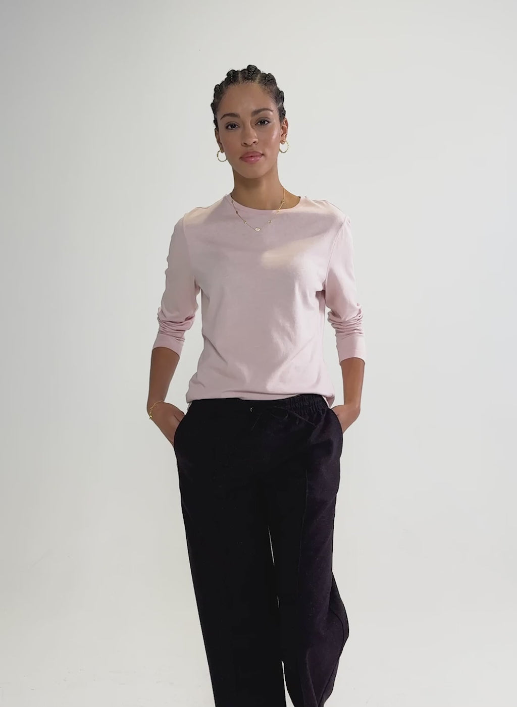 Ainsley Organic Cotton Crew Neck Top
