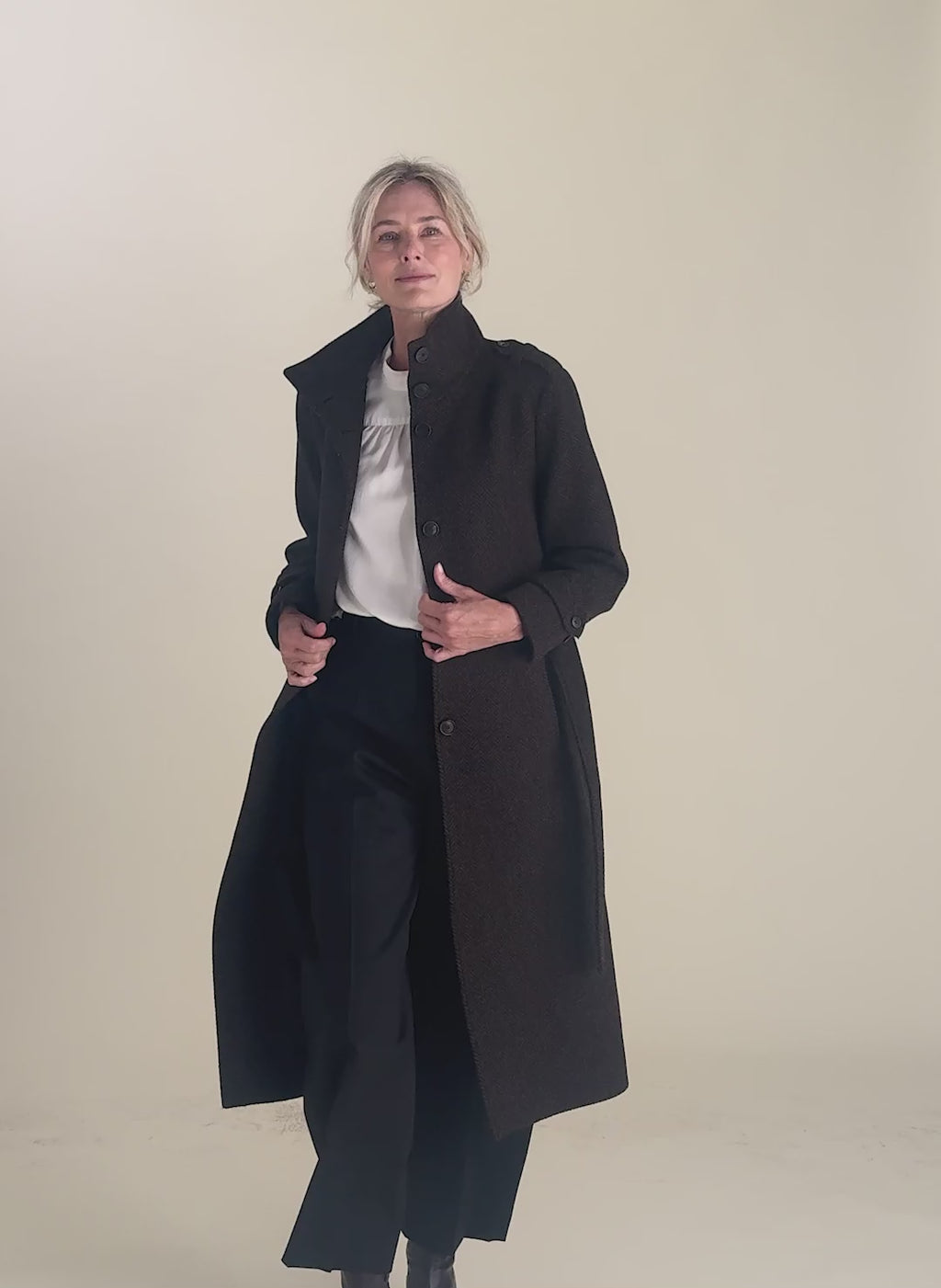 Langley Belted Wool Coat