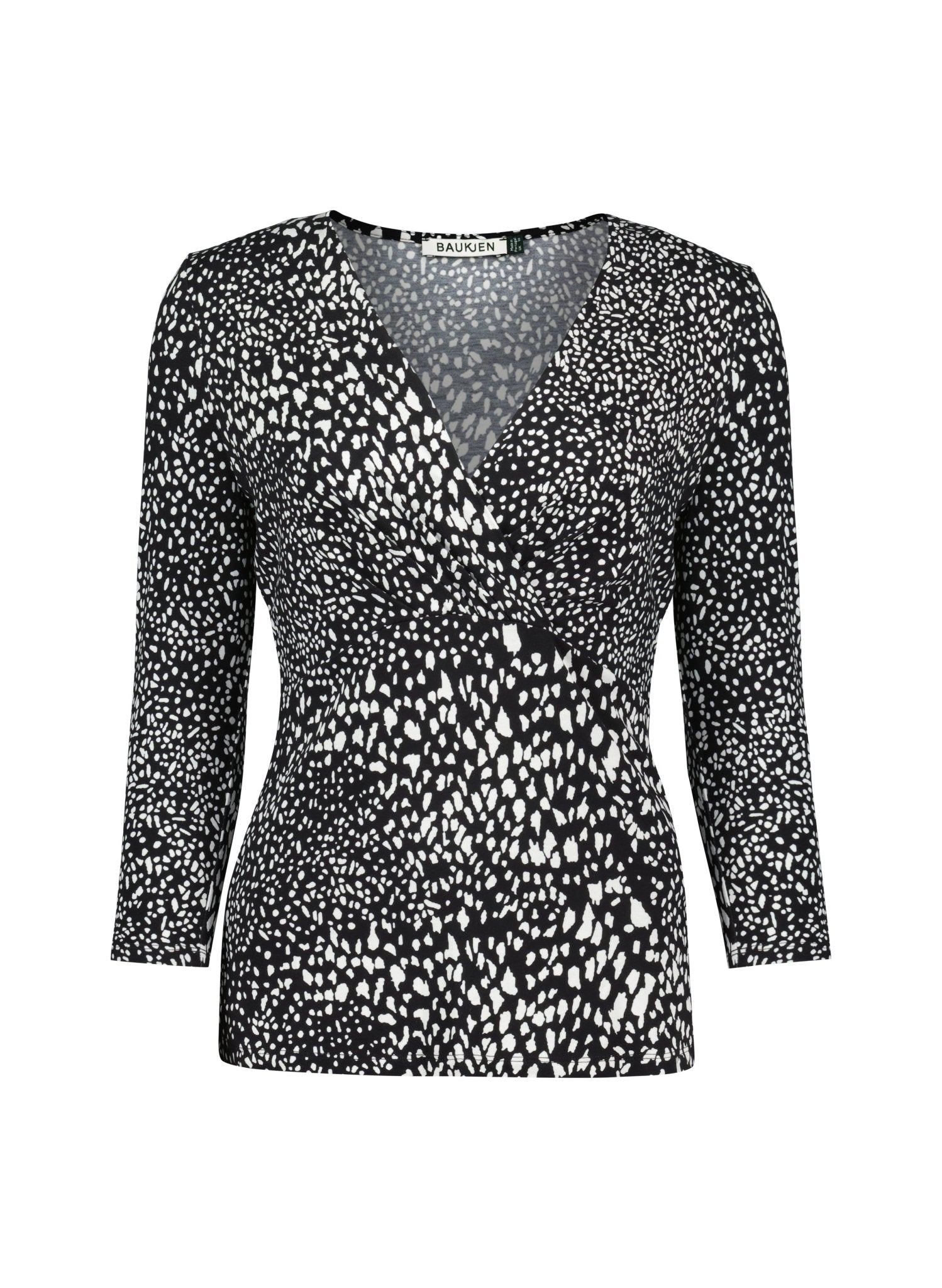 Raya Top with Lenzing™ Ecovero™ - Black Texture Spot Baukjen