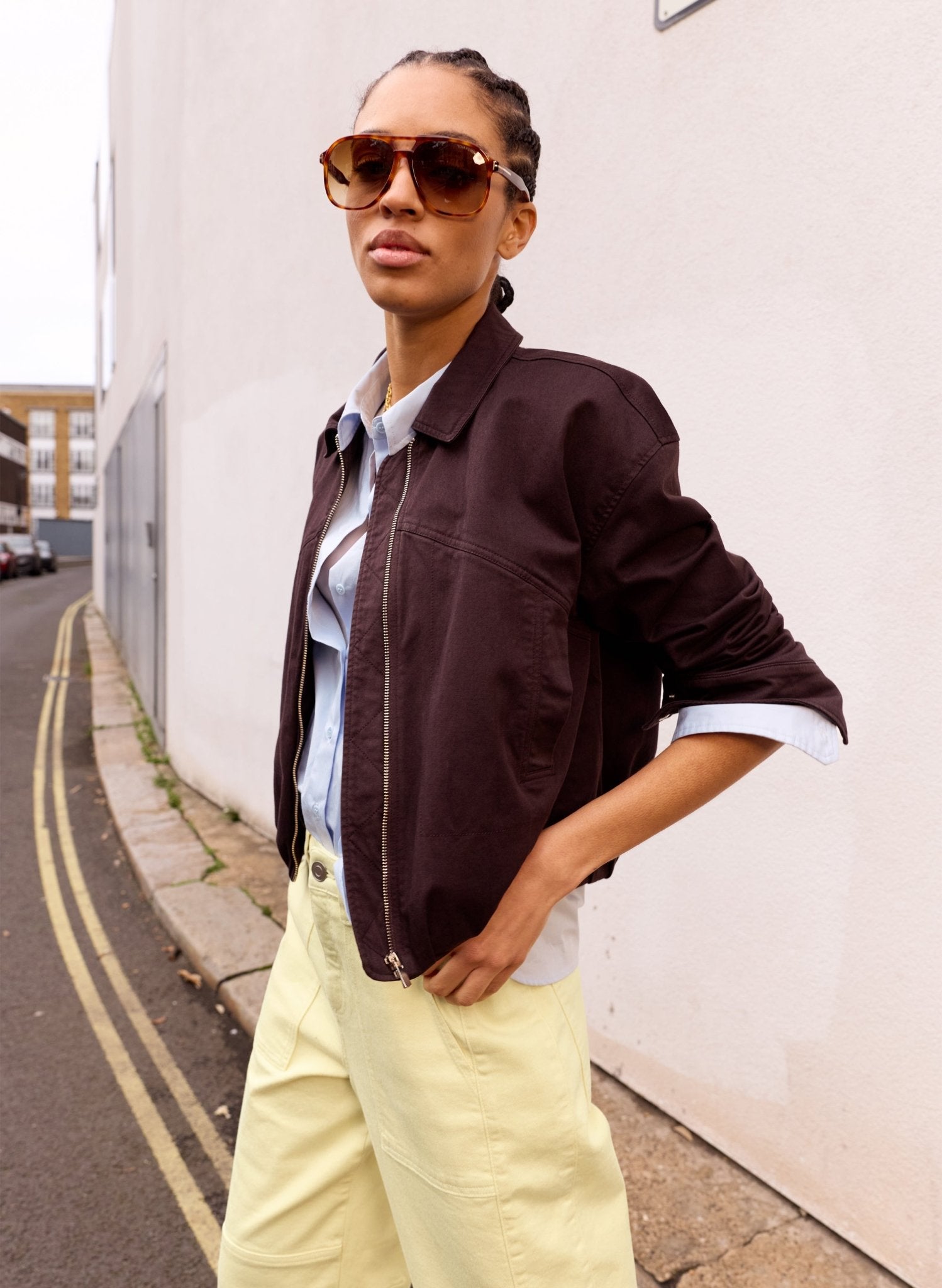 Reece Organic Cotton Stretch Barrel Leg Cargo Jeans - Butter Yellow Baukjen