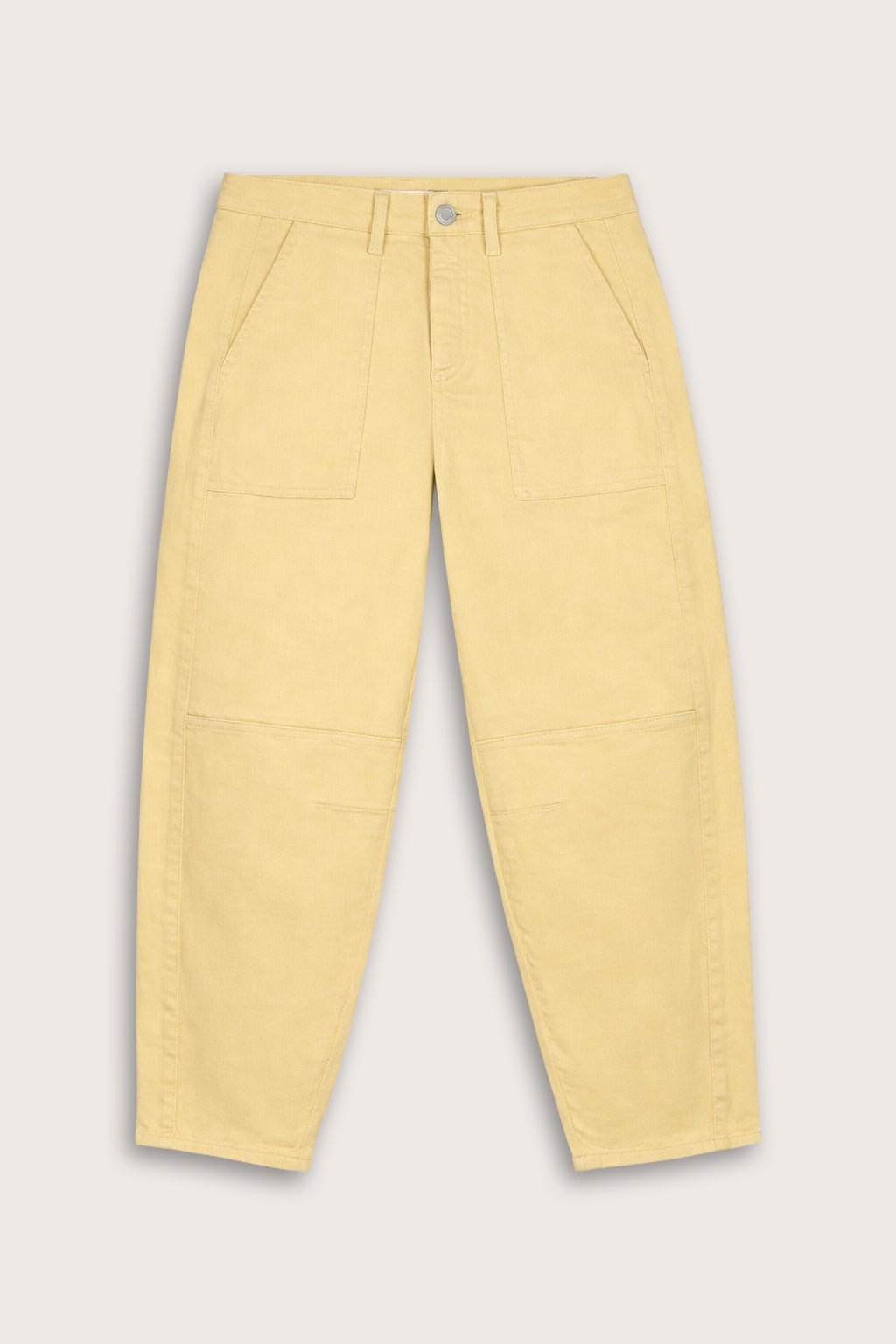 Reece Organic Cotton Stretch Barrel Leg Cargo Jeans - Butter Yellow Baukjen