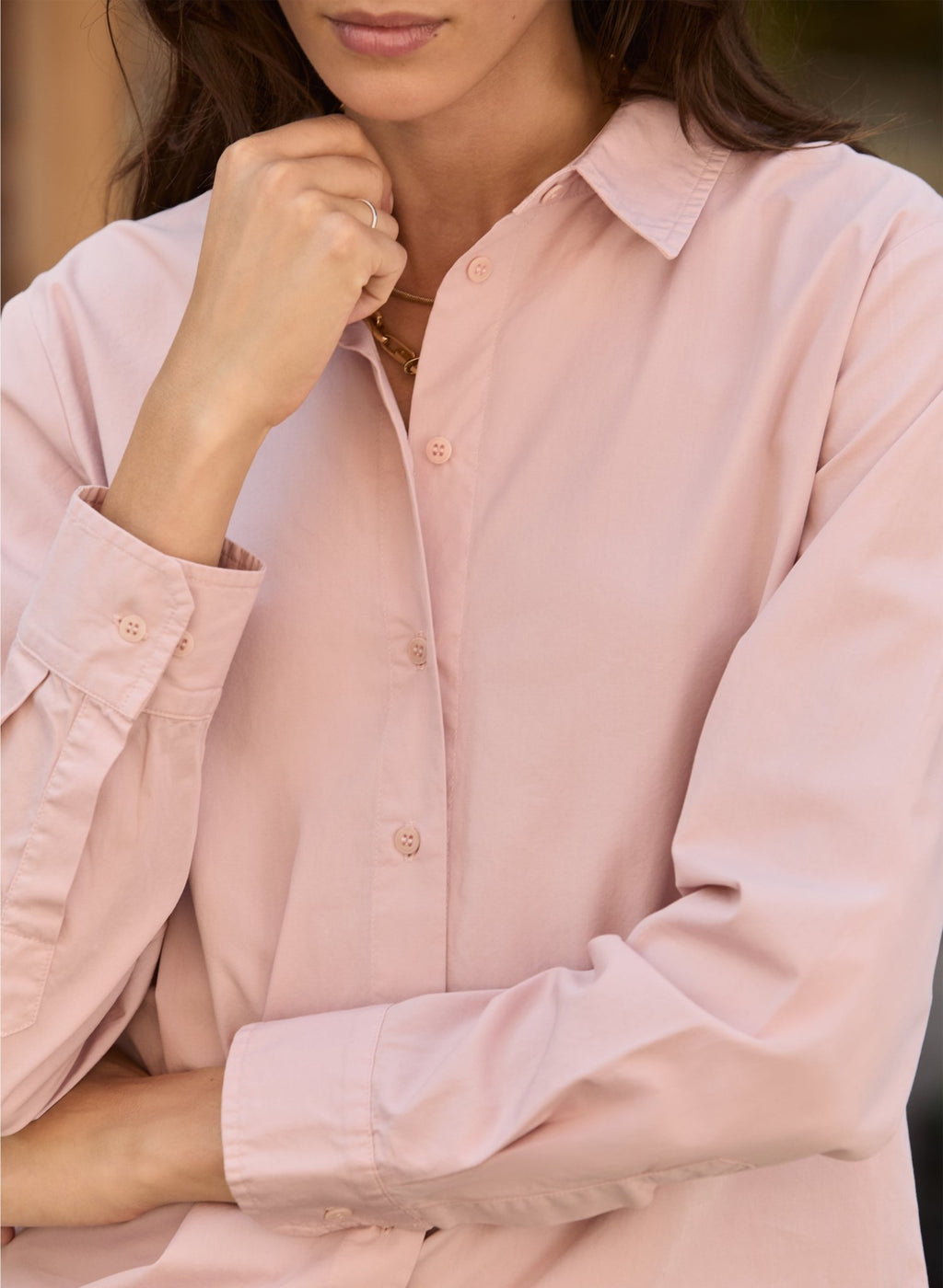 Riemke Organic Cotton Shirt - Dusty Pink Baukjen
