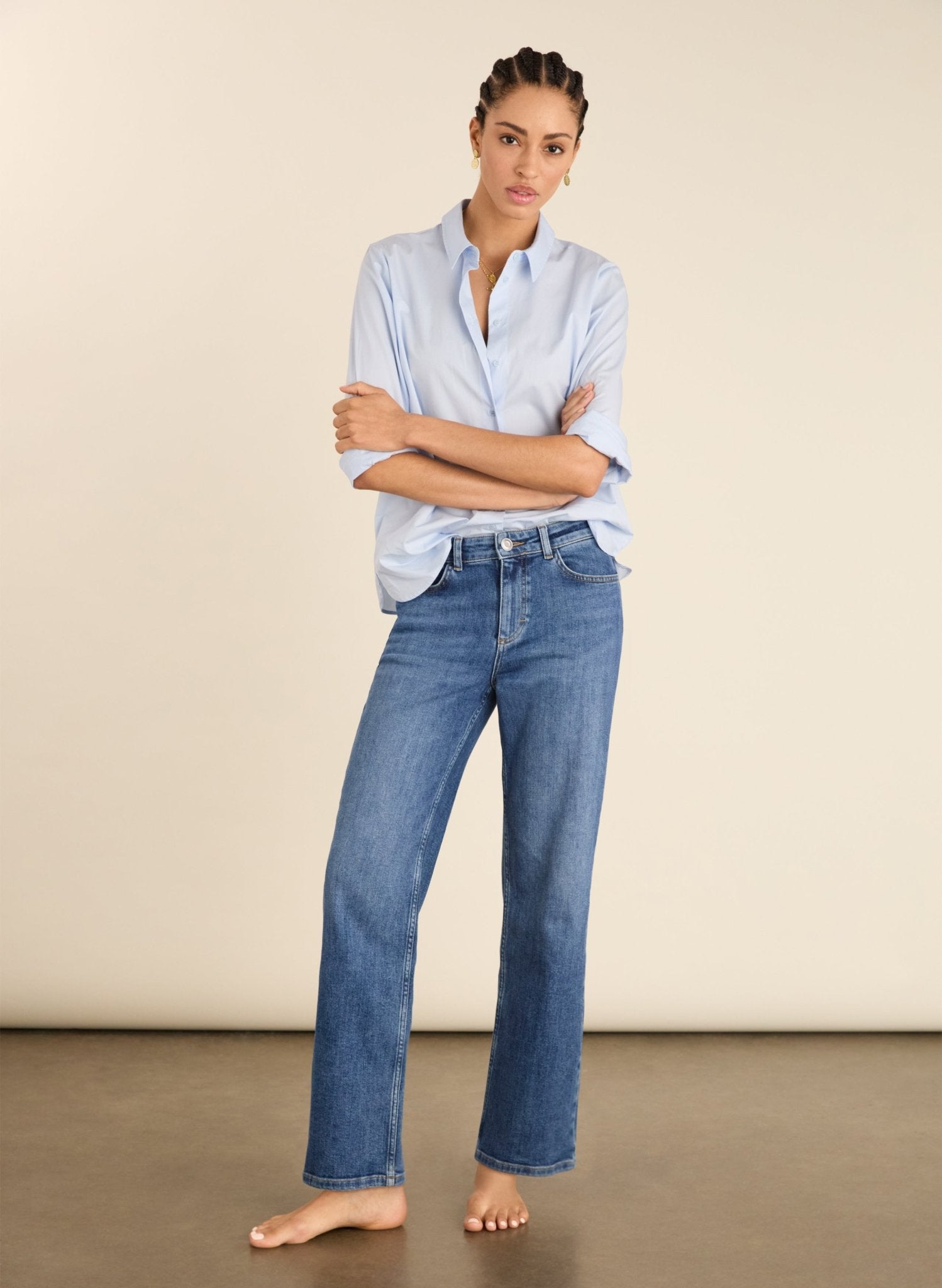 Riemke Organic Cotton Shirt - Ice Blue Baukjen