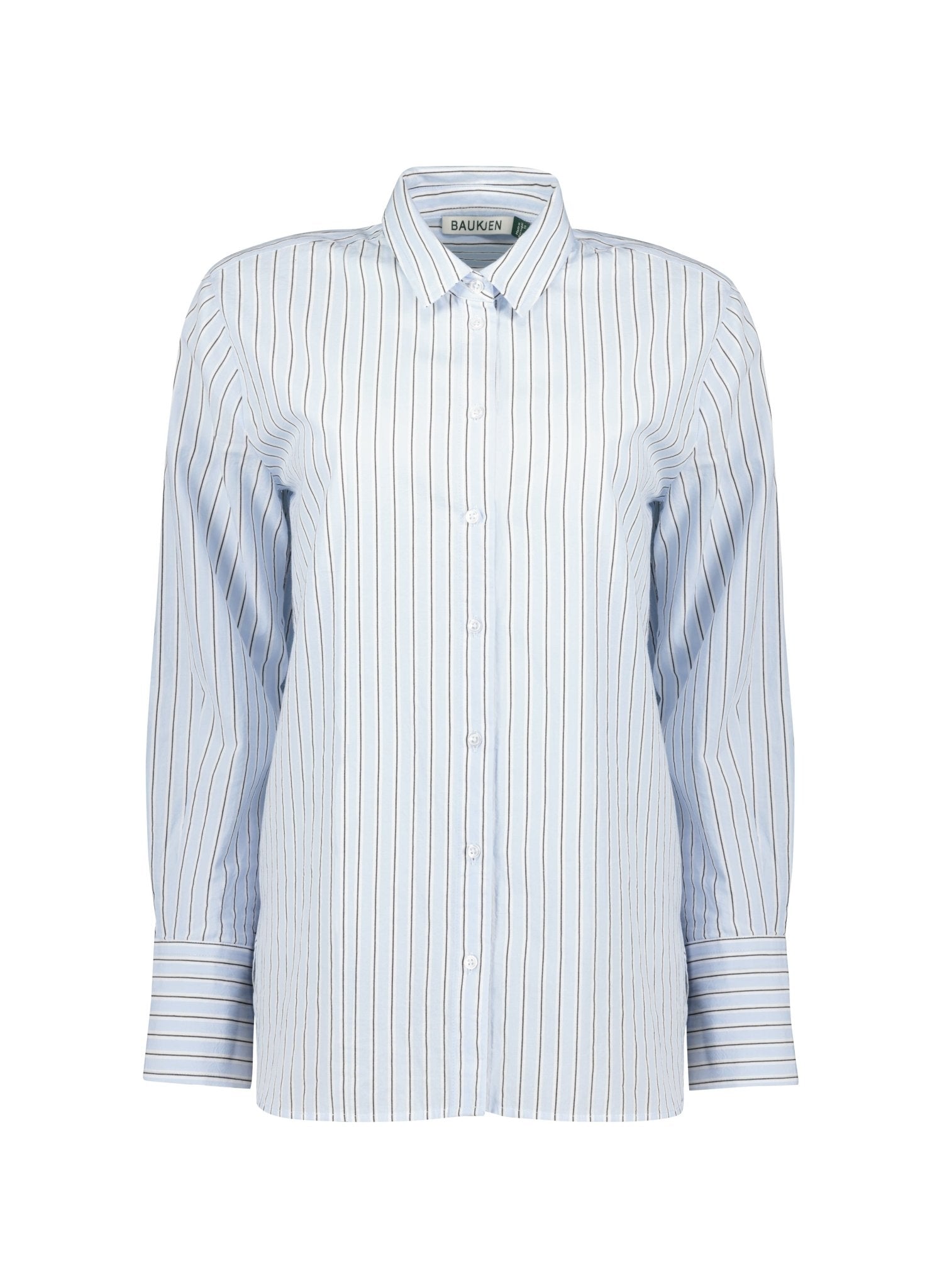 Rishma Organic Cotton Stripe Shirt - Blue, Black & White Stripe Baukjen