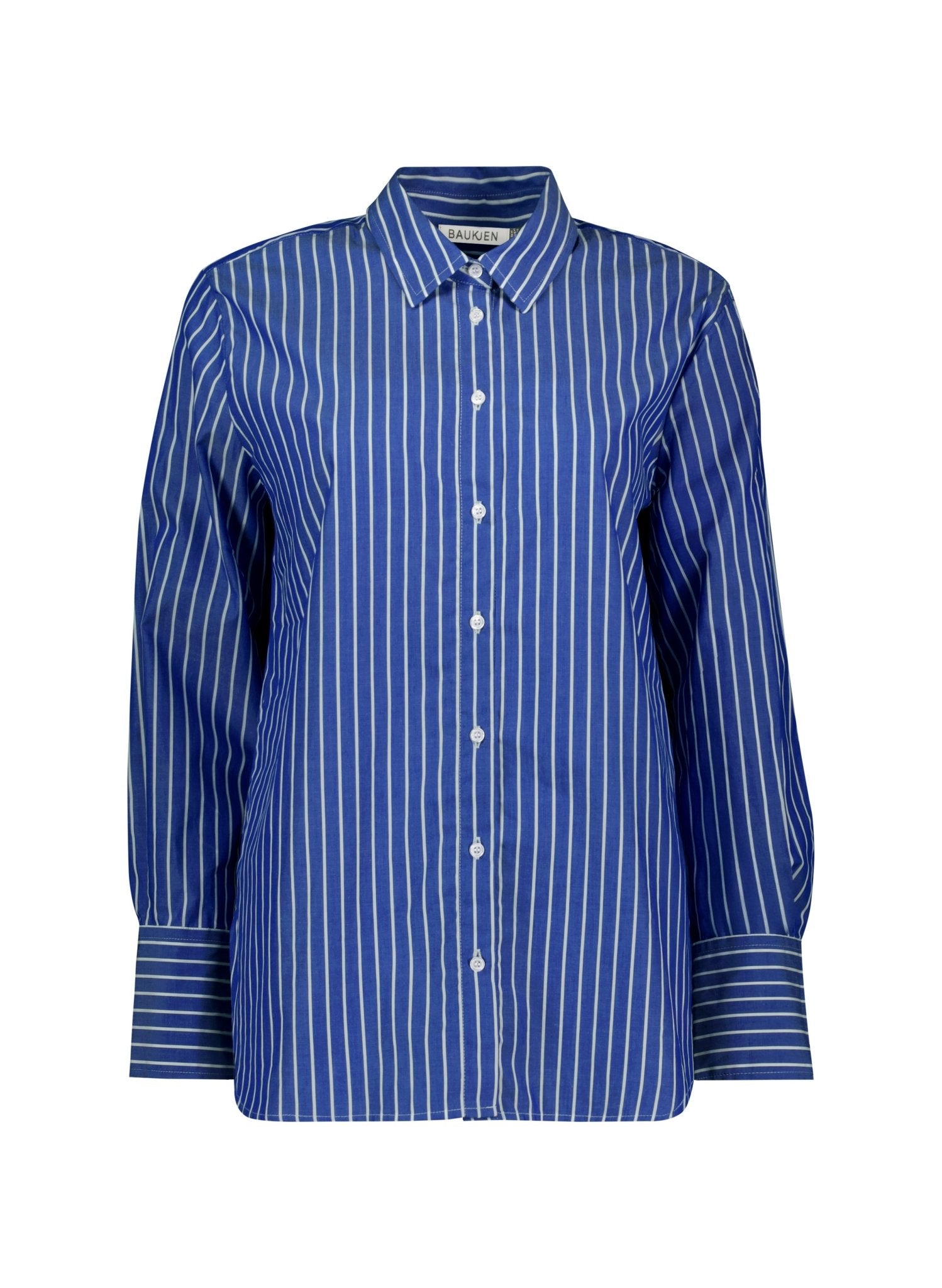 Rishma Organic Cotton Stripe Shirt - Blue & White Stripe Baukjen