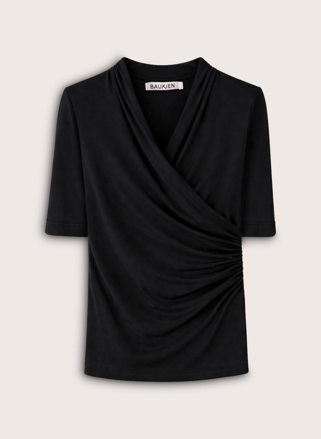 Rosamund Wrap Top - Caviar Black Baukjen