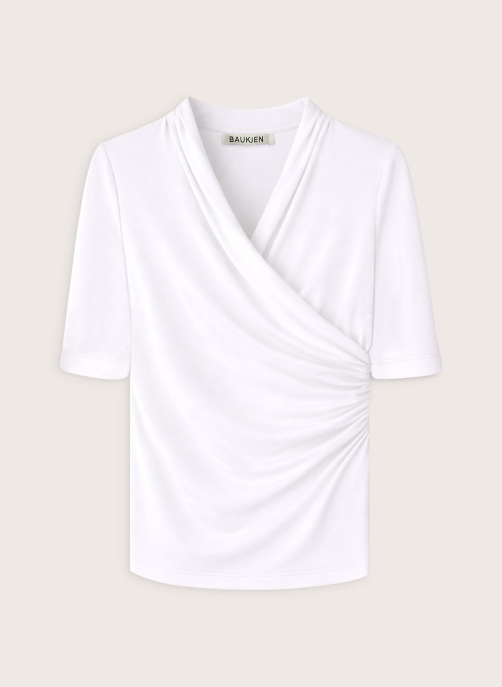 Rosamund Wrap Top - Pure White Baukjen