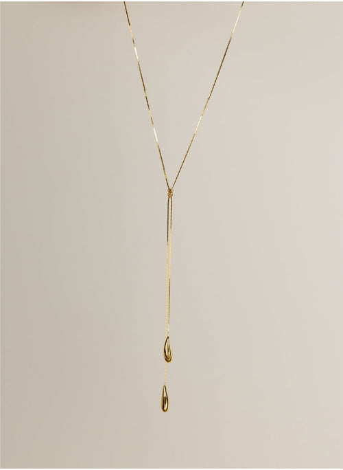 Rose Tear Drop Necklace - One Size Baukjen