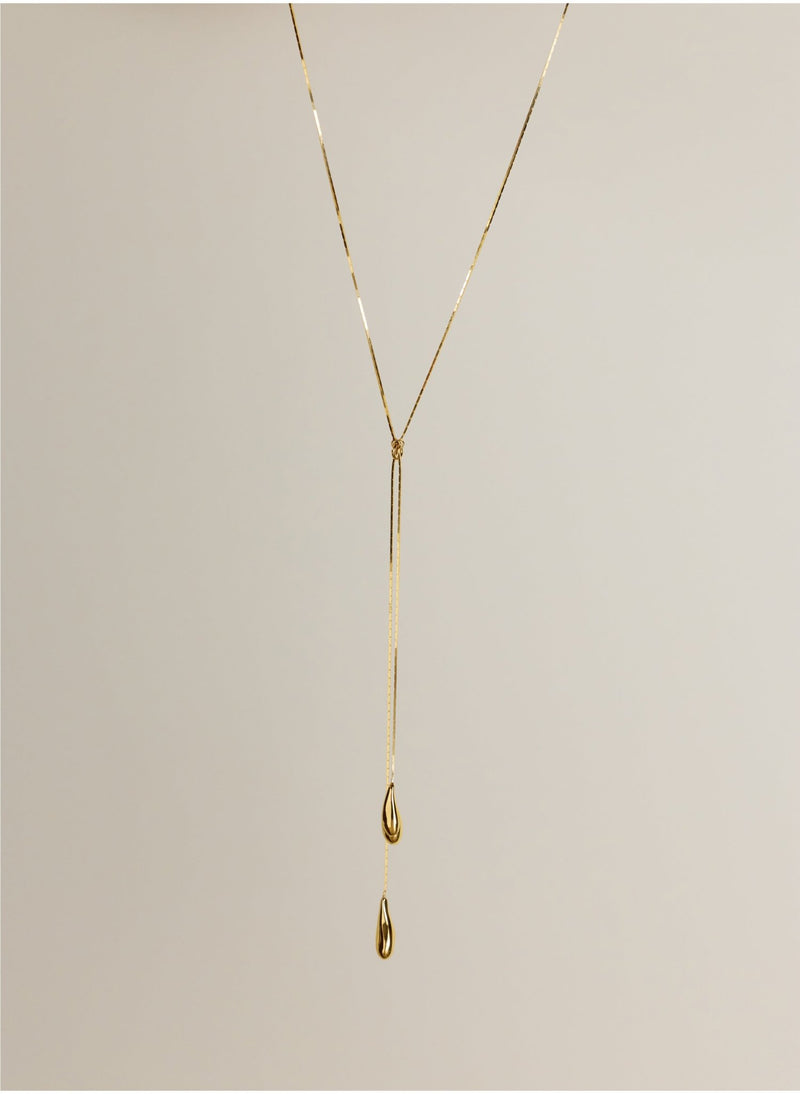 Rose Tear Drop Necklace - One Size Baukjen