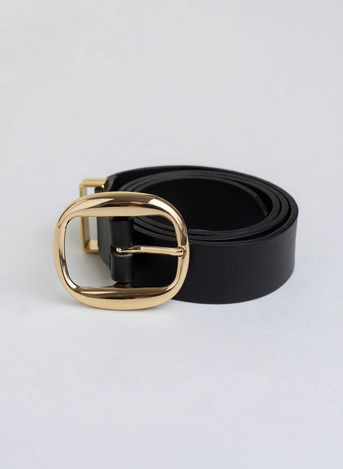 Rosie Leather Belt - Gold - Black Baukjen