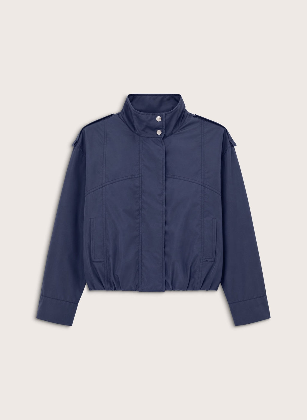 Roxi Funnel Neck Bomber Jacket - Deep Indigo Baukjen