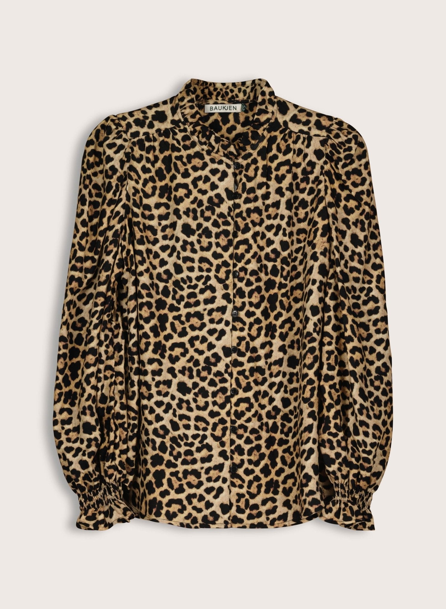Sabrina Printed Blouse - Cognac Leopard Baukjen