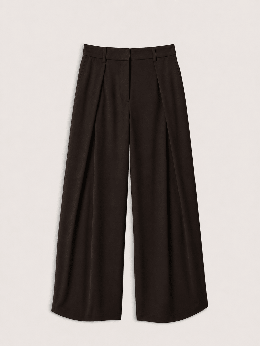 Safie Palazzo Sateen Trousers - Dark Chocolate Baukjen