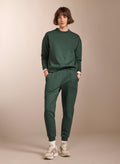 Sandra Organic Cotton & Kapok Blend Joggers - Forest Green Baukjen