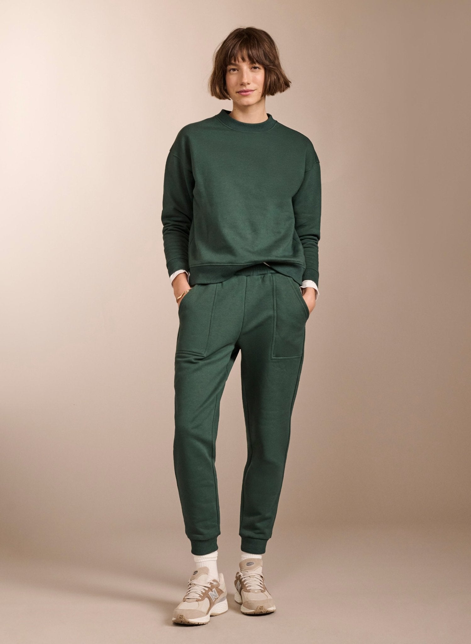 Sandra Organic Cotton & Kapok Blend Joggers - Forest Green Baukjen