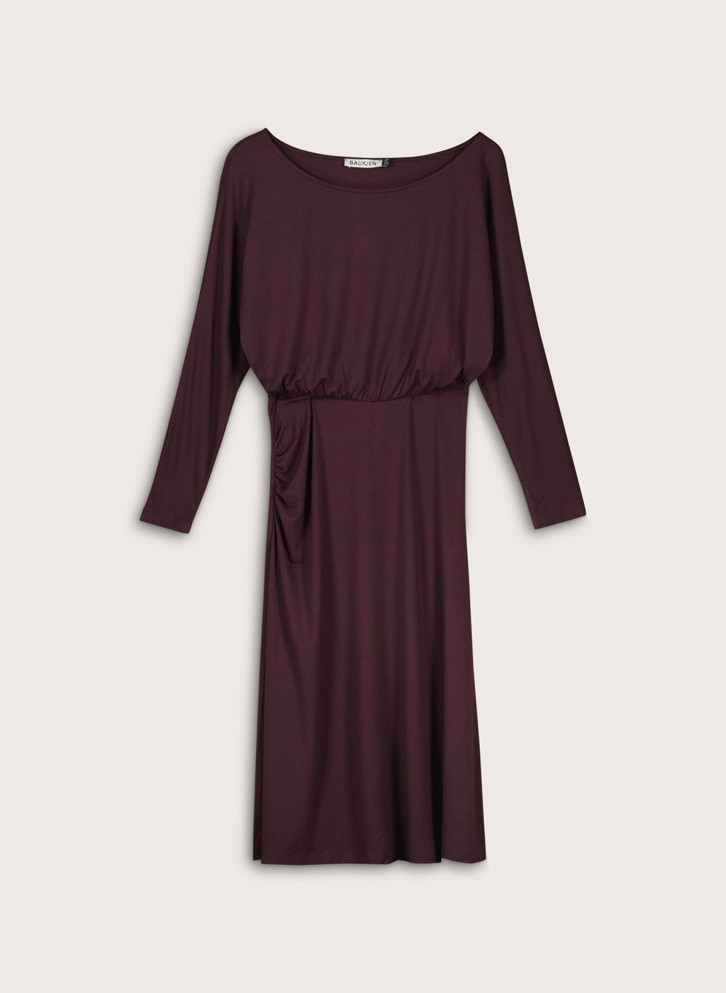 Sarah Jersey Midi Dress - Plum Baukjen