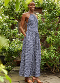 Sarai Dress with Lenzing™ Ecovero™ - Indigo Woodblock Baukjen