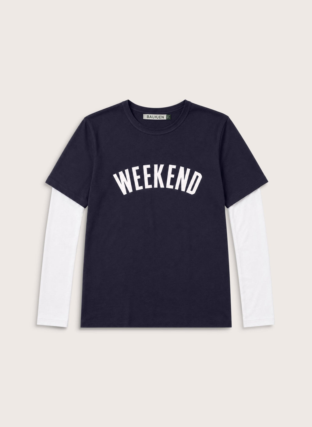 Shay Layered - Look Slogan T-shirt - Navy Baukjen