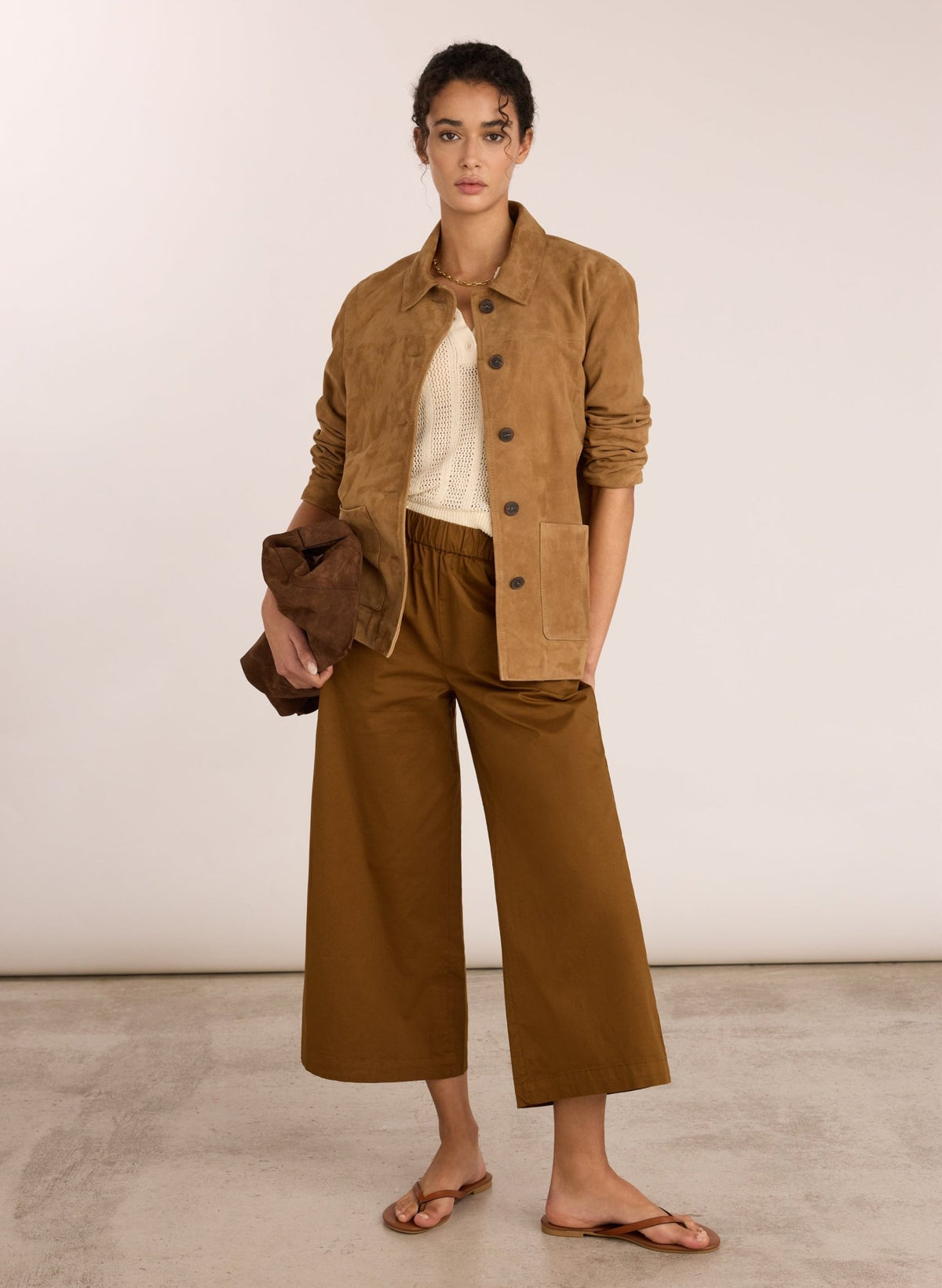 Shelby Organic Cotton Wide Leg Trousers