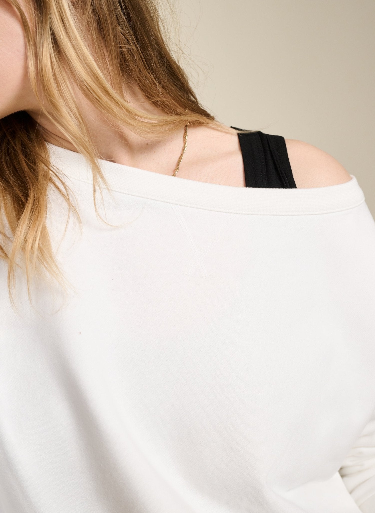 Sierra Organic Cotton & Kapok Sweatshirt - Soft White Baukjen