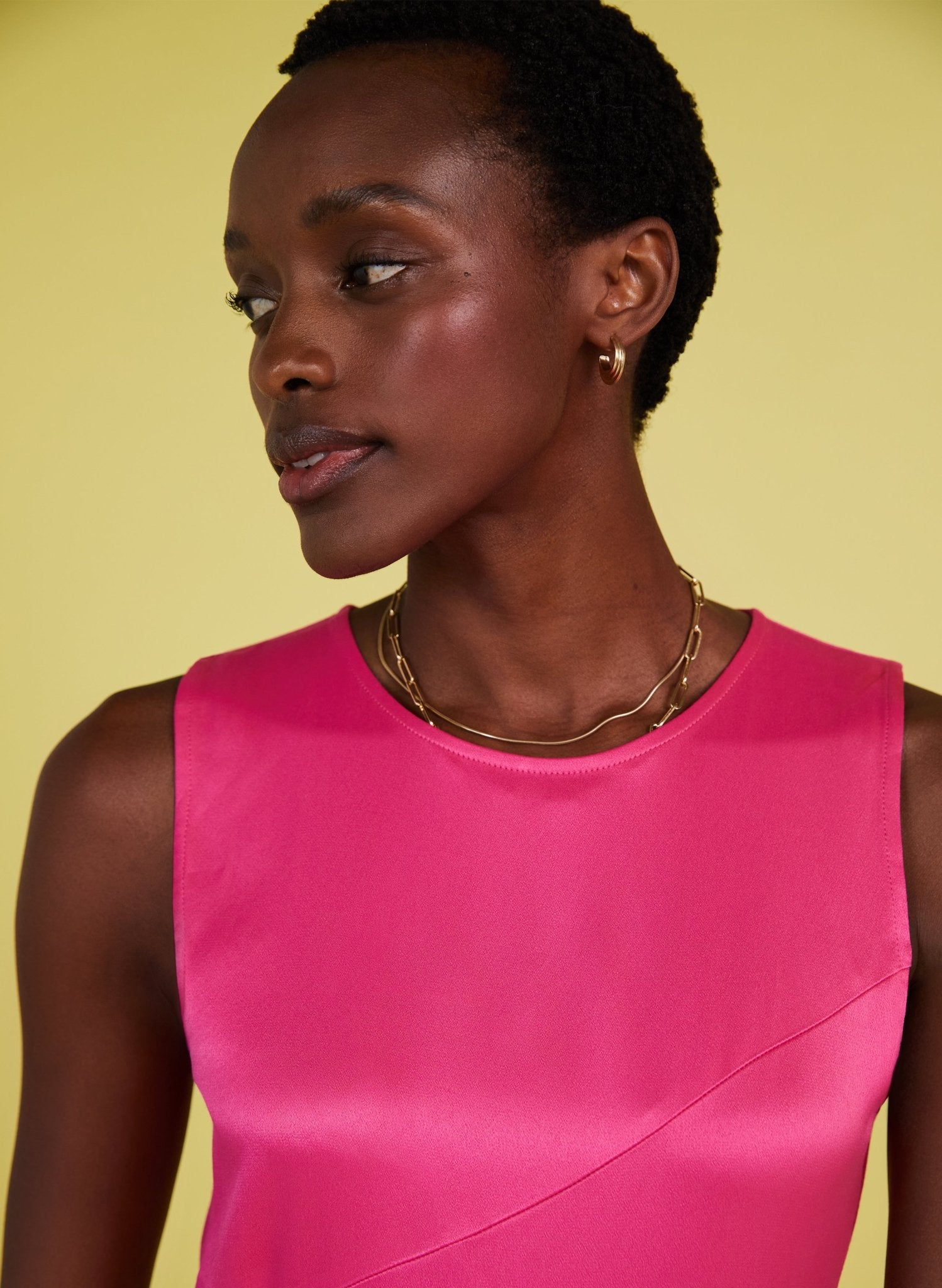 Soleil Ecojilin Dress - Hyper Pink Baukjen