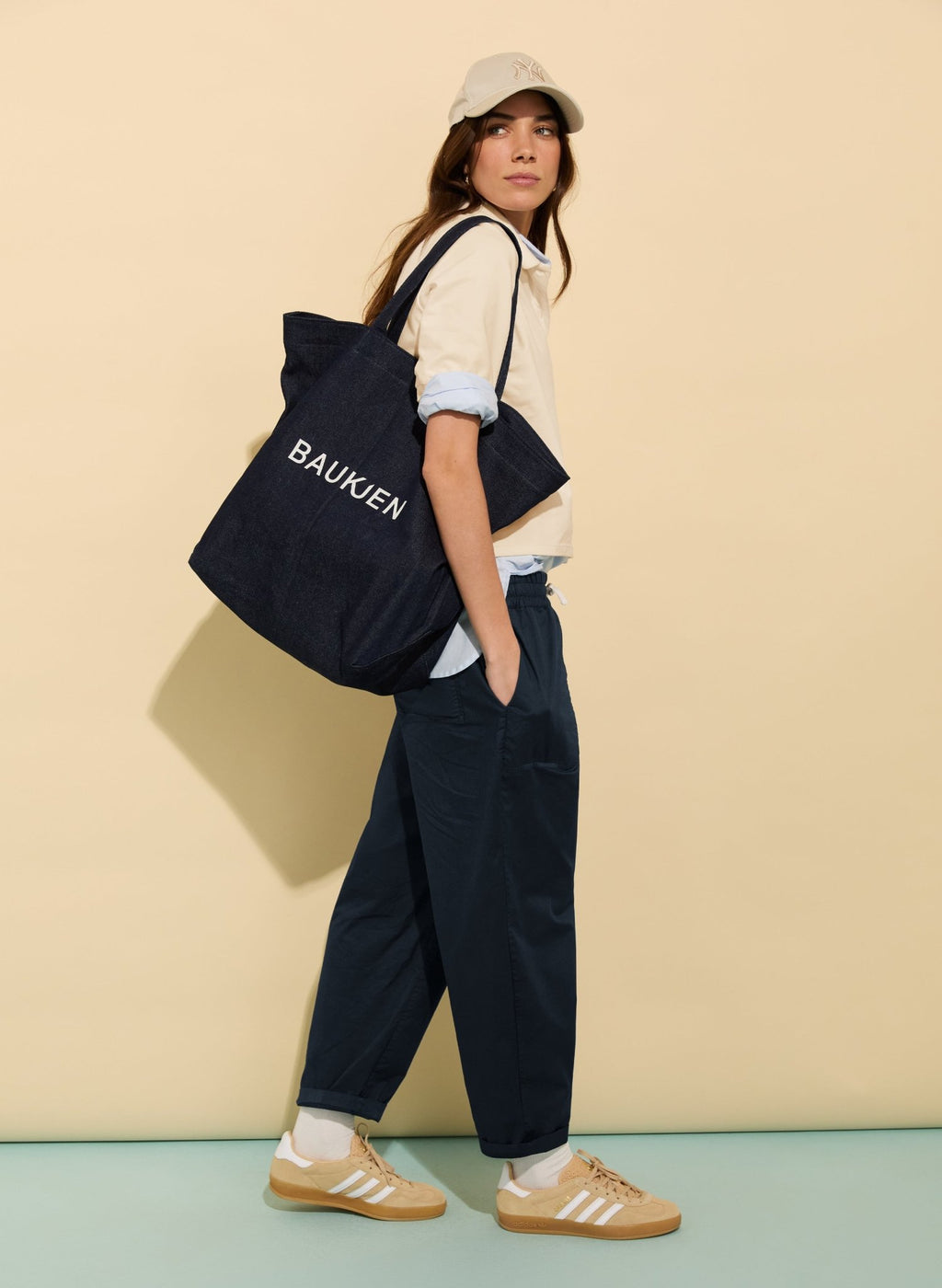 Sophy Organic Cotton Jogger Trousers - Deep Indigo Baukjen