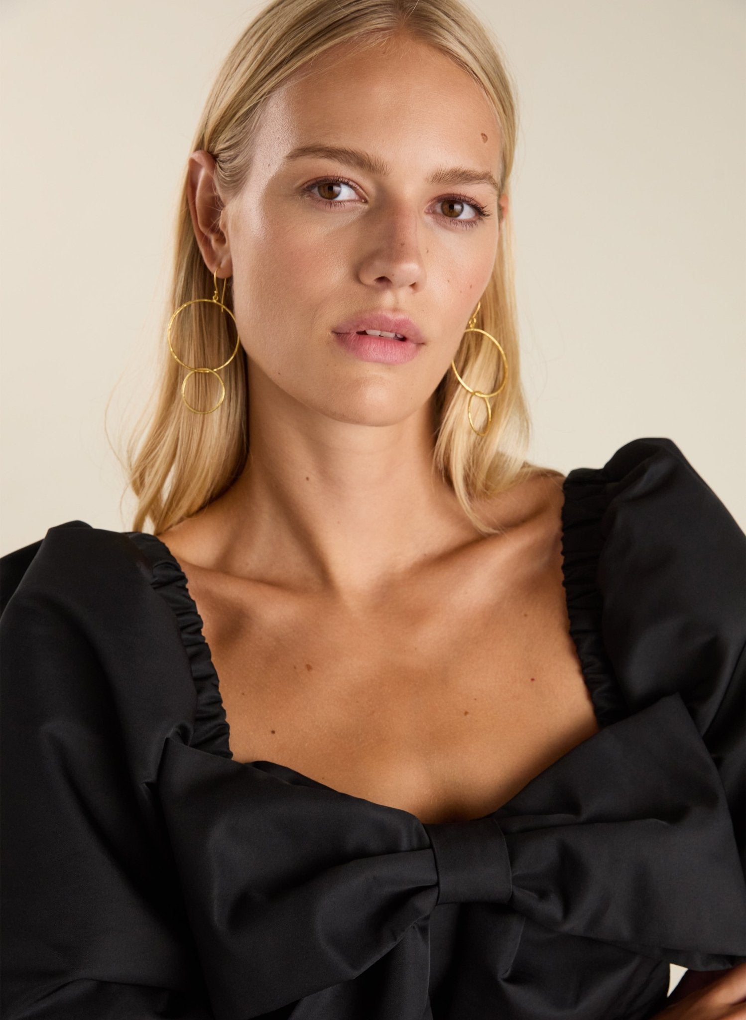 Star Bow Detail Midi Dress - Caviar Black Baukjen