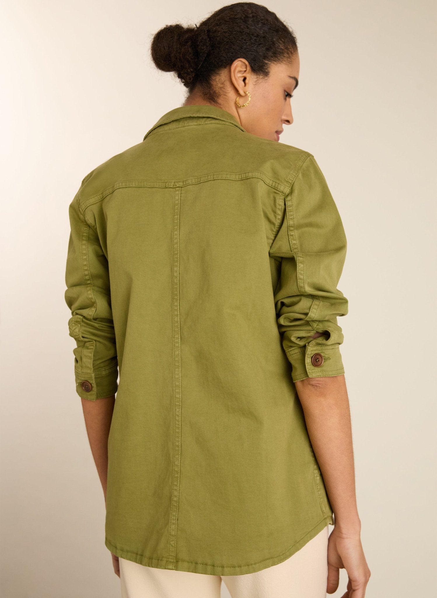 Stella Organic Cotton Jacket - Light Olive Baukjen