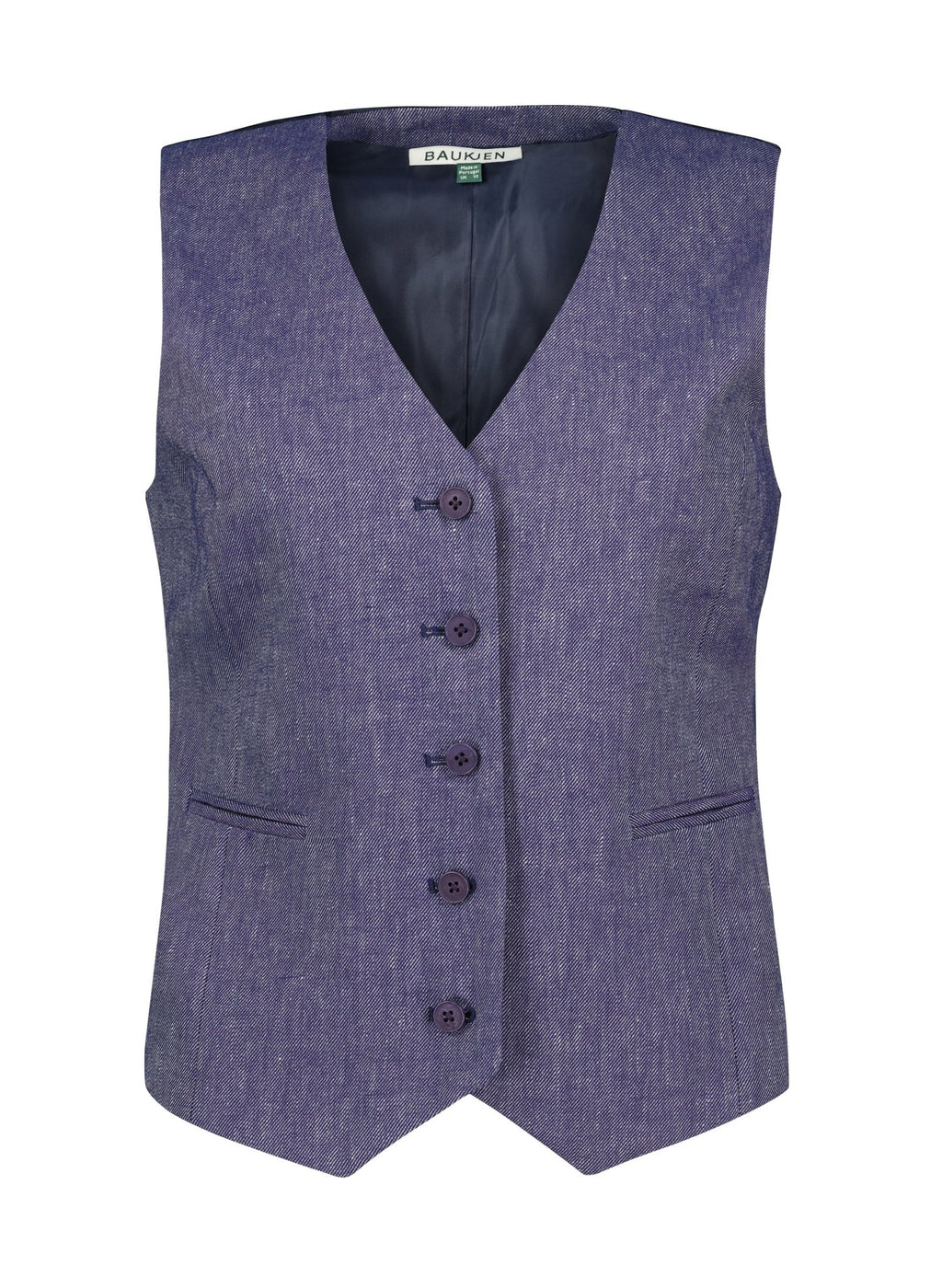 Ulrika Linen Waistcoat - Indigo Baukjen
