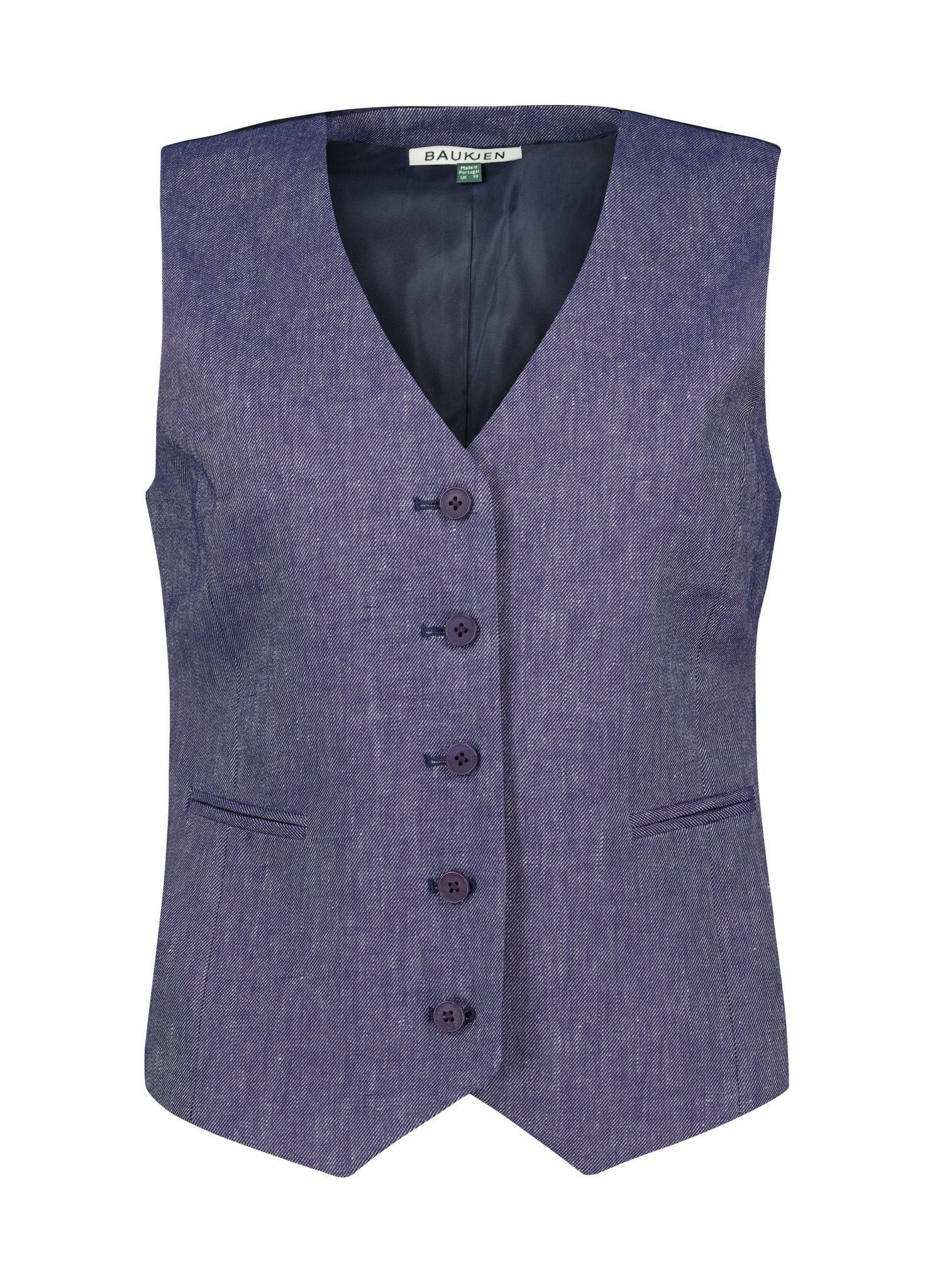 Ulrika Linen Waistcoat - Indigo Baukjen