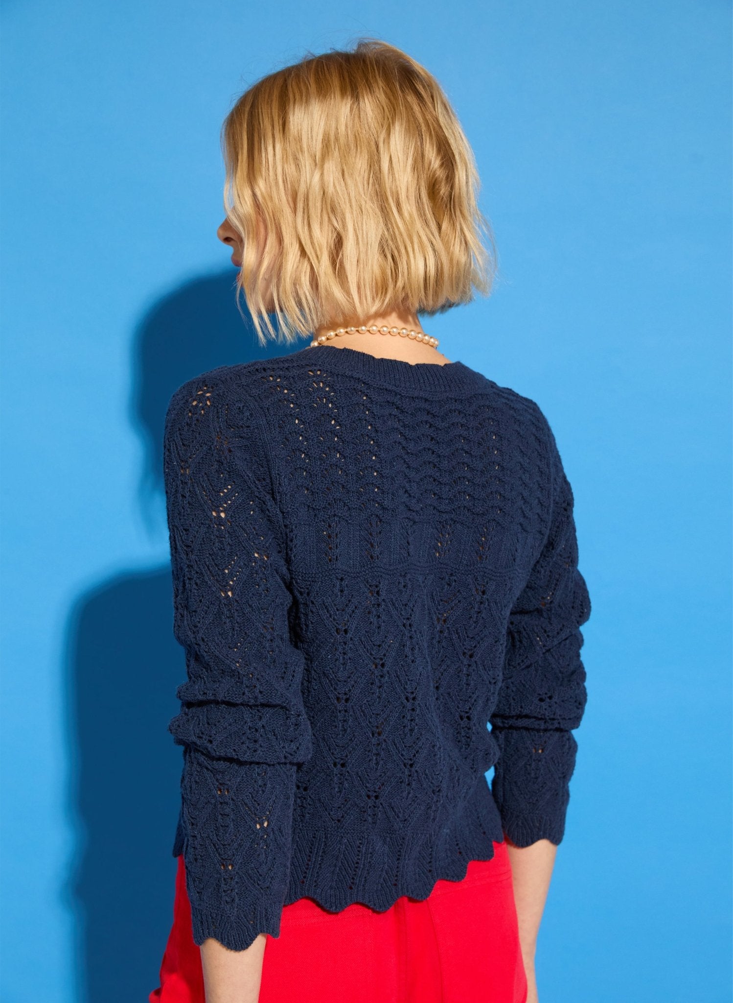 Ursula Ecotec Cardigan - Deep Indigo Baukjen