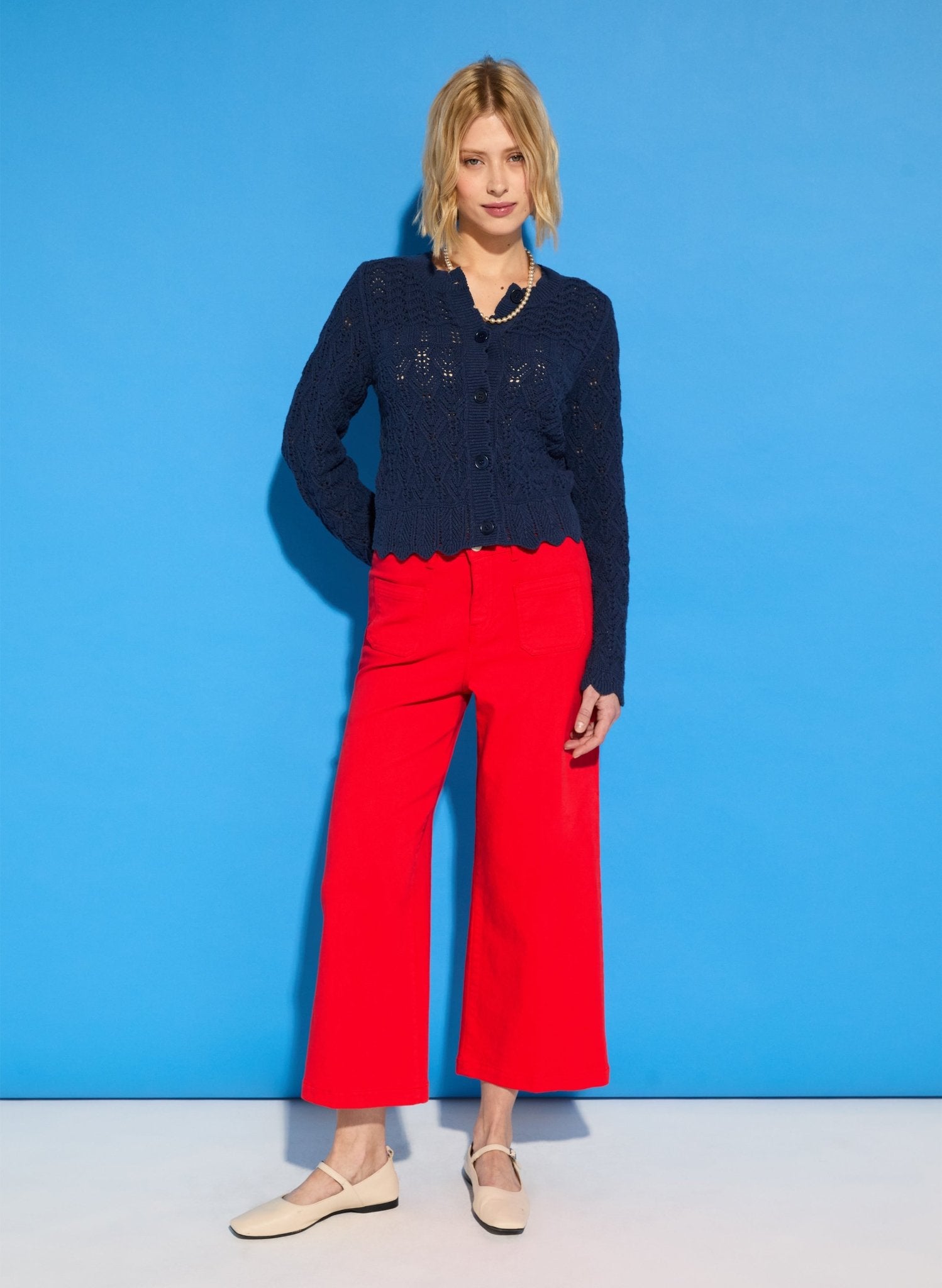 Ursula Ecotec Cardigan - Deep Indigo Baukjen