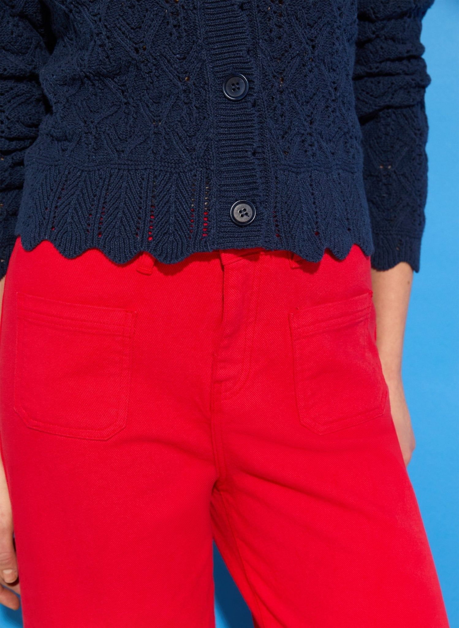 Ursula Ecotec Cardigan - Deep Indigo Baukjen